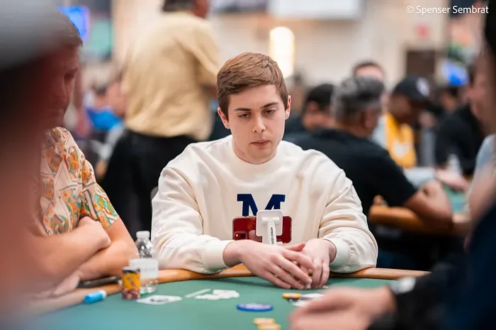 Frankie Cucchiara at the table during a WSOP bracelet event in Las Vegas