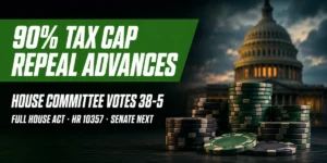 90% Gambling Tax Repeal Passes Committee 38-5, Now Rides a Crypto Bill