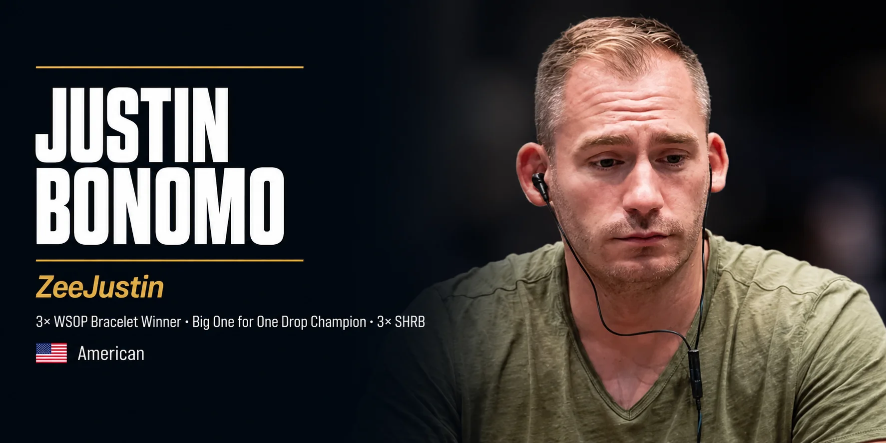 Justin Bonomo Net Worth and Career Profile Justin Bonomo featured image with ZeeJustin nickname, three WSOP bracelets and Big One for One Drop title