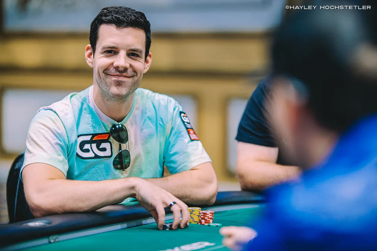 Kevin Martin smiling in GGPoker colours at the table