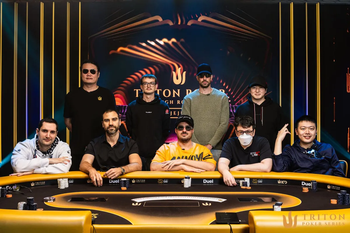 Triton Jeju II Main Event final table line-up The nine-handed final table of the $100,000 Triton Jeju II Main Event before play began