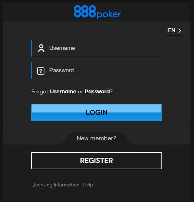 888 Poker Login