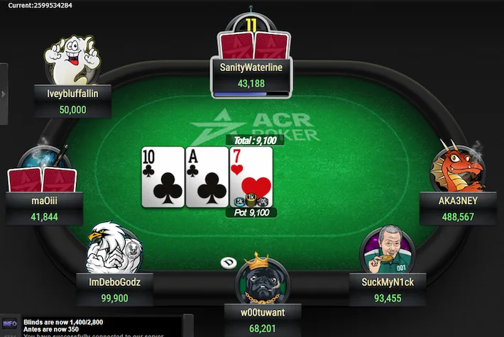 acr poker table