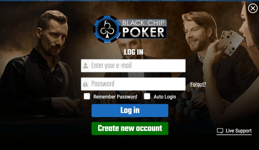 Black Chip Poker- Login