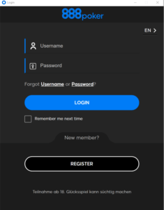 888 Poker Login