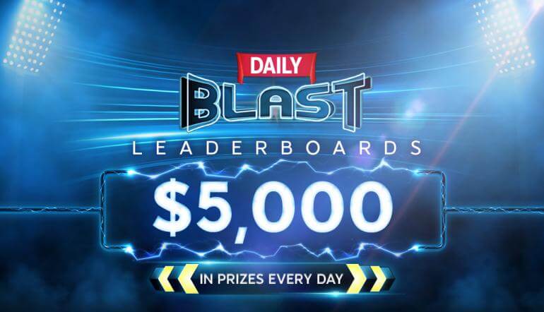 $5,000 up for grabs every day in the new Daily BLAST Leaderboards at 888poker