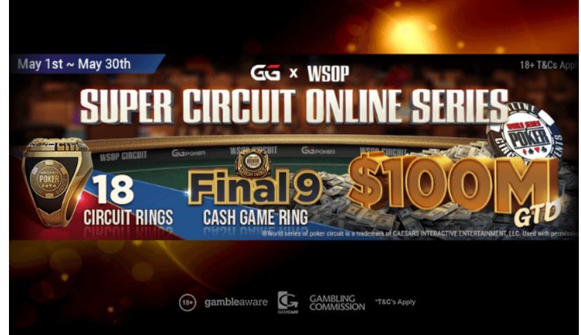 GGNetwork anuncia $ 100.000.000 GTD WSOP Super Circuit Online Series 2021 de 1 a 30 de maio