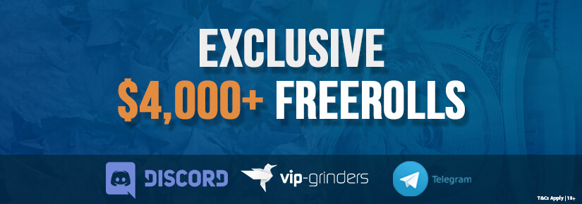 Best $4,000 Exclusive VIP-Grinders Poker Freerolls from December 6 - December 9