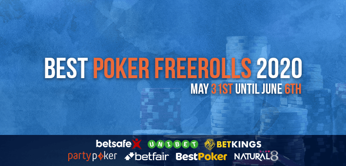 Freerolls Poker Terbaik 31 Mei - 6 Juni 2020