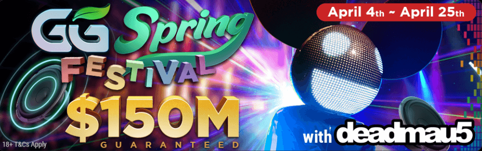 Um recorde de $ 150.000.000 GTD no GG Spring Festival de 4 a 25 de abril