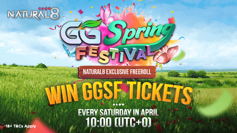 Mais de $ 12.000 em Tíquetes GGSF GRATUITOS para ganhar nos Freerolls Exclusive Natural8 e VIP-Grinders