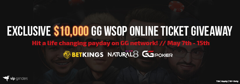 Hadiah Tiket Online $ 10,0000 GG WSOP