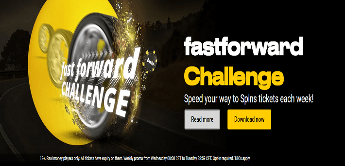 Take on the fastforward challenge at bwin Poker and win up to $500,000!