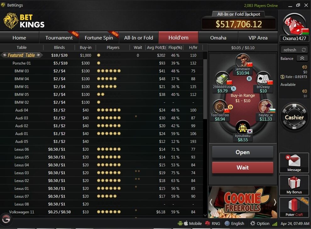 BetKings-Poker-Rakeback-Review_lobby