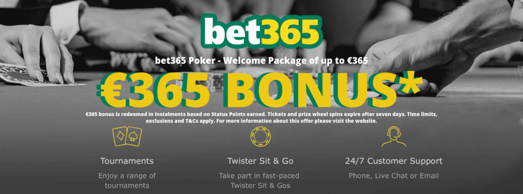 Bônus de Primeiro Depósito do Bet365 Poker