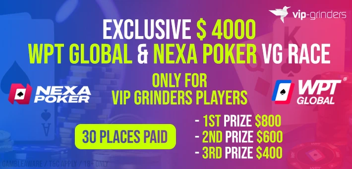 Nexa Poker VG Race $4,000 monthly prize pool