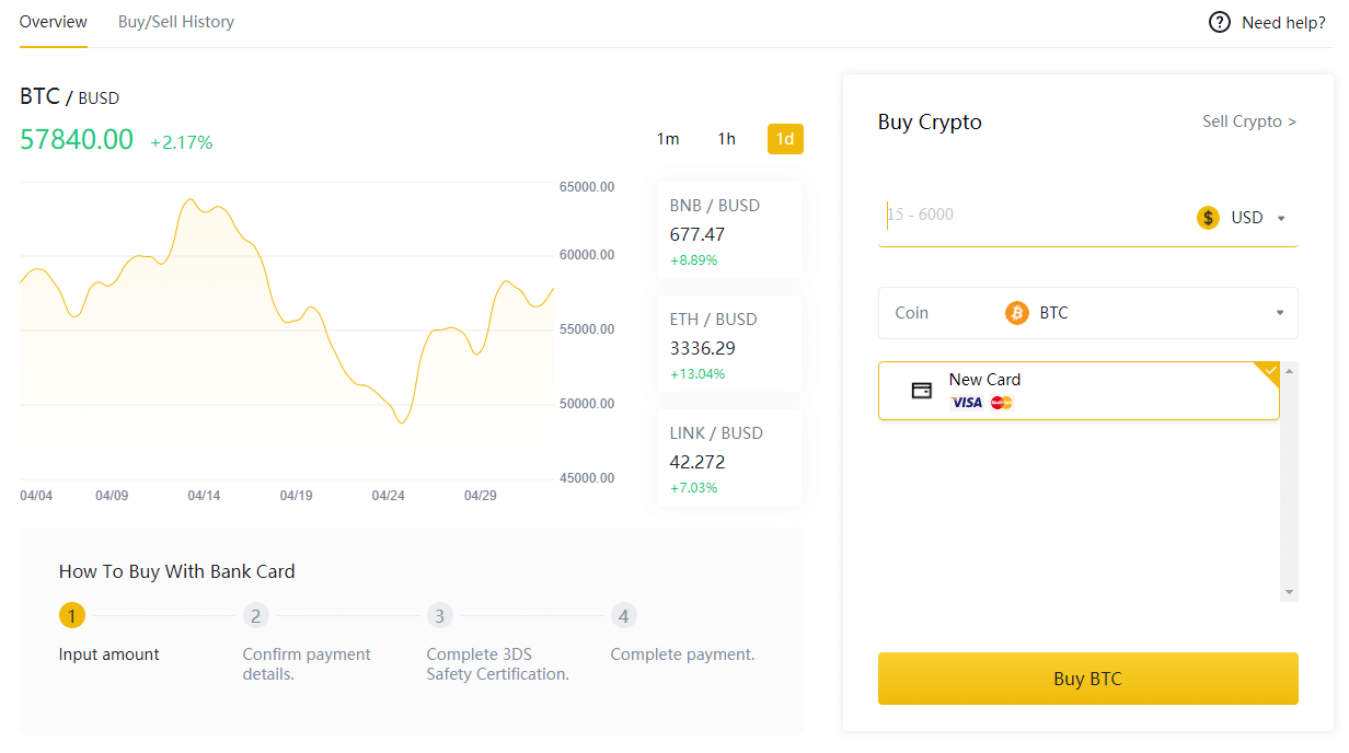 Revisão Binance - Comprando Criptografia