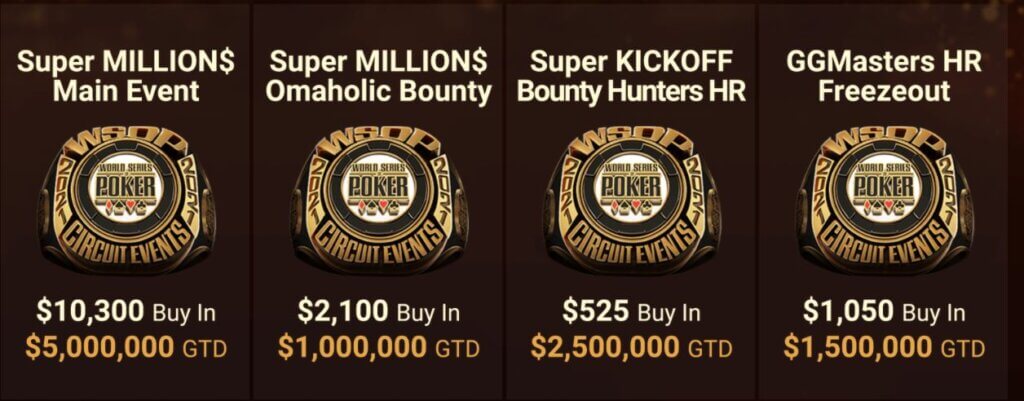 $17,000,000 GTD at the Super MILLION$ Week from September 12-19
