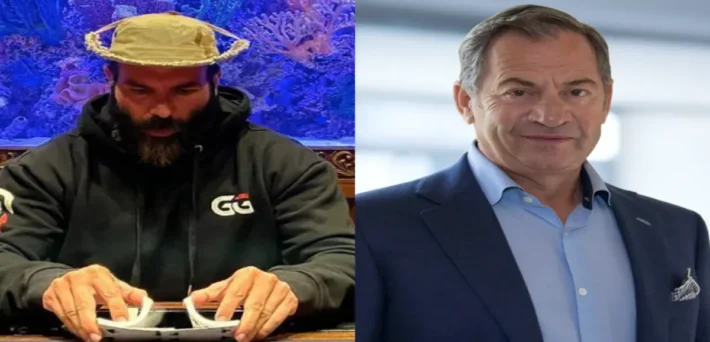 Dan Bilzerian in GG Poker hoodie and billionaire Alec Gores ahead of proposed $100 million heads-up match