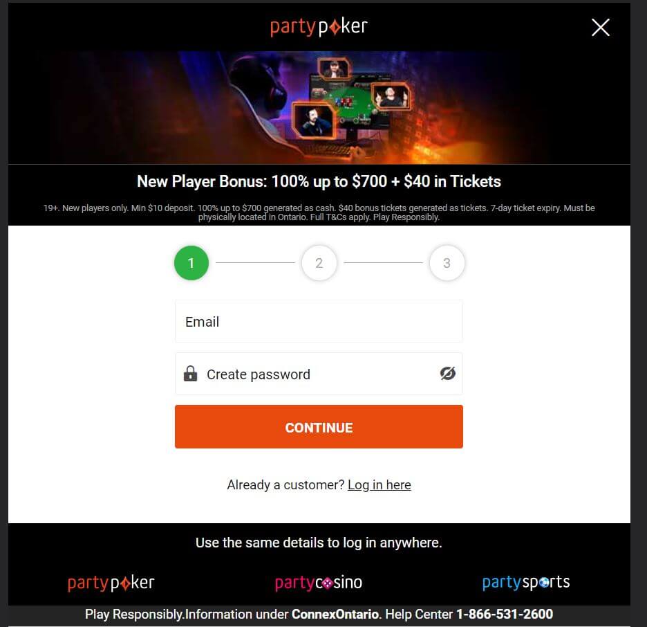 partypoker ontario signup