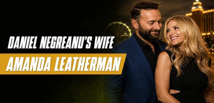 Daniel Negreanu and his wife Amanda Leatherman together in Las Vegas