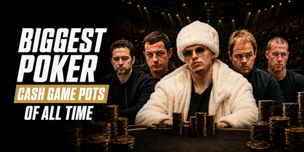 Biggest Poker Cash Game Pots of All Time featuring Ossi Ketola, Tom Dwan, Andrew Robl, Patrik Antonius, and Alan Keating