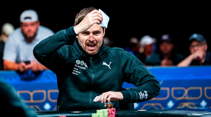 Martin Kabrhel Martin Kabrhel reacting during a WSOP tournament