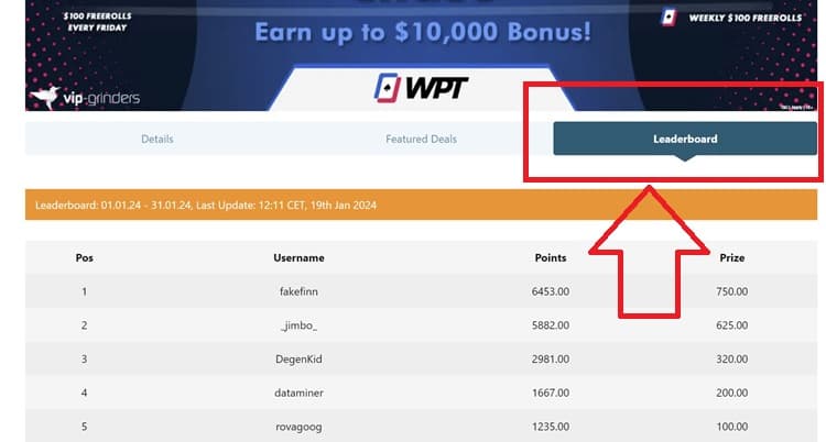 wpt global chase screenshot