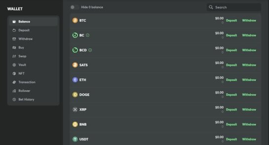 BC.Game Cryptocurrencies Overview