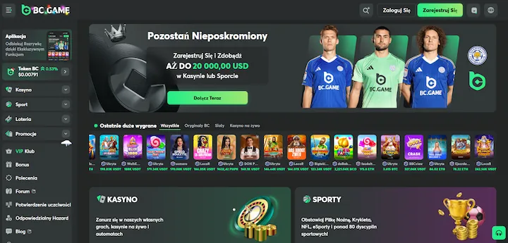 BC.Game – kasyno zoptymalizowane pod Bitcoin