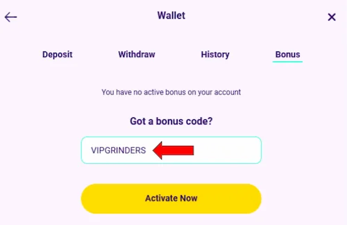 Slotbox Casino Bonus Code Interface