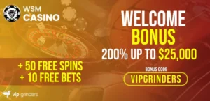 WSM Casino Promo Code 2026: 200% Bonus up to $25,000
