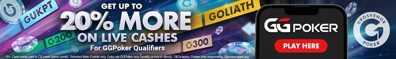 GGPoker Grosvenor 20% More Refresh Bonus