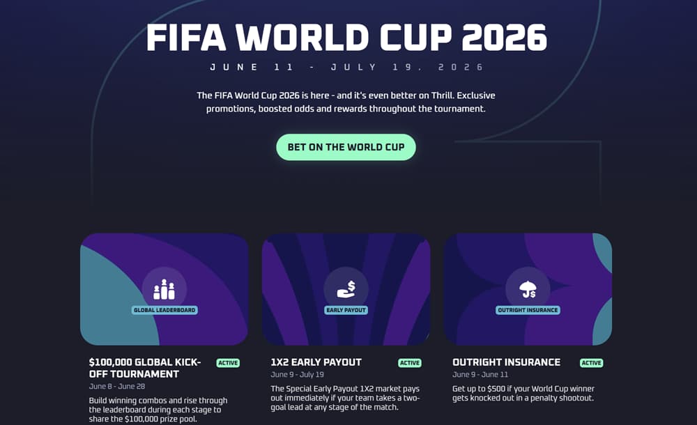 Thrill FIFA World Cup 2026 Offers Thrill FIFA World Cup 2026 Offers