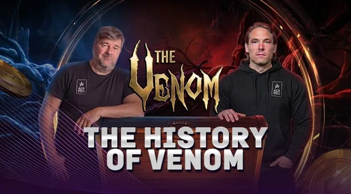 Dual Mystery Bounty Venoms on ACR Poker with $15 million guaranteed The History of Venom artwork promoting the $15 million Dual Mystery Bounty Venoms on ACR Poker