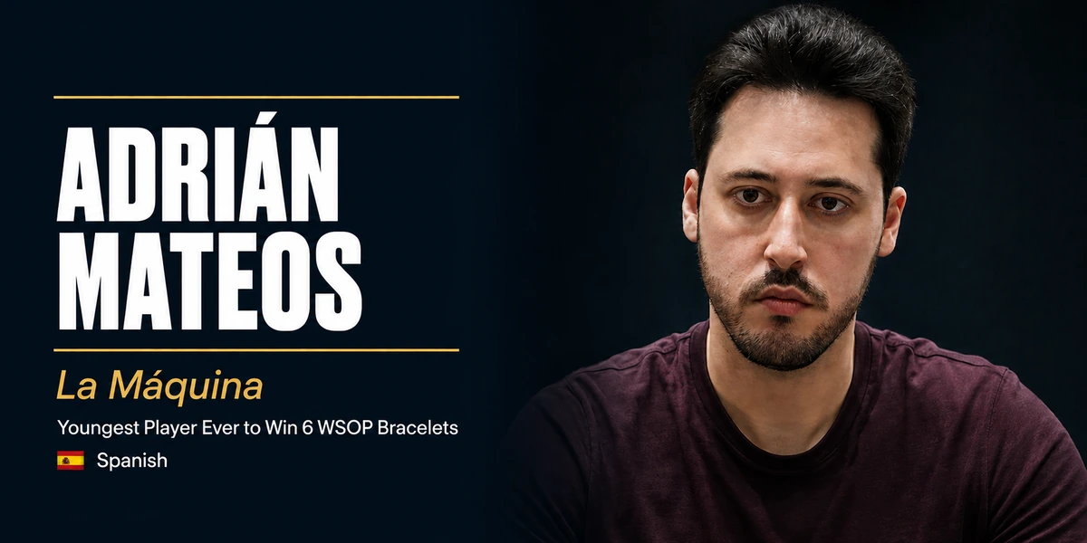 Adrian Mateos Net Worth and WSOP Bracelet Record Adrian Mateos six-time WSOP bracelet winner from Spain