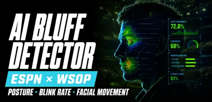 AI bluff detector graphic for ESPN