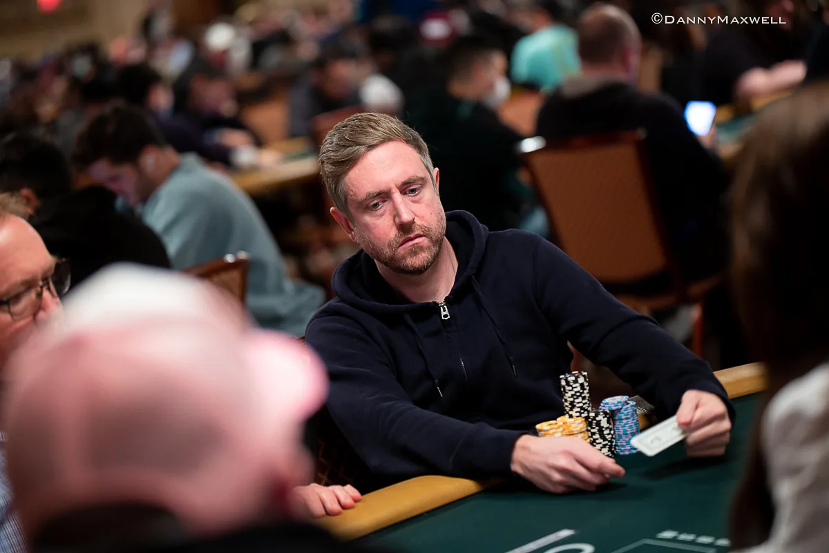 Andrew Neeme at the table in the WSOP tournament room