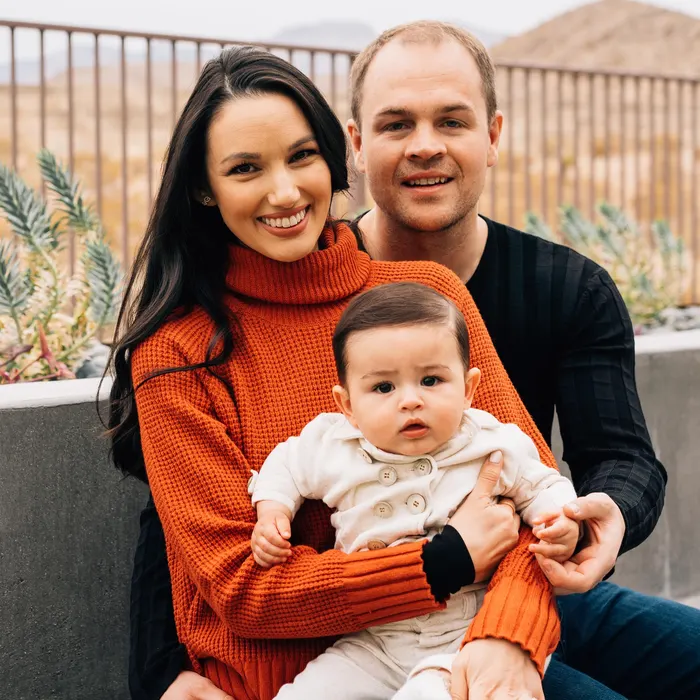 Andrew Robl with wife Christal Fuentes and their son in Las Vegas