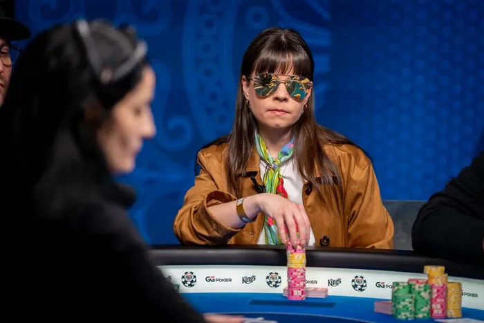 Annette Obrestad at a WSOP Europe table Annette Obrestad studying opponents at a WSOP Europe table