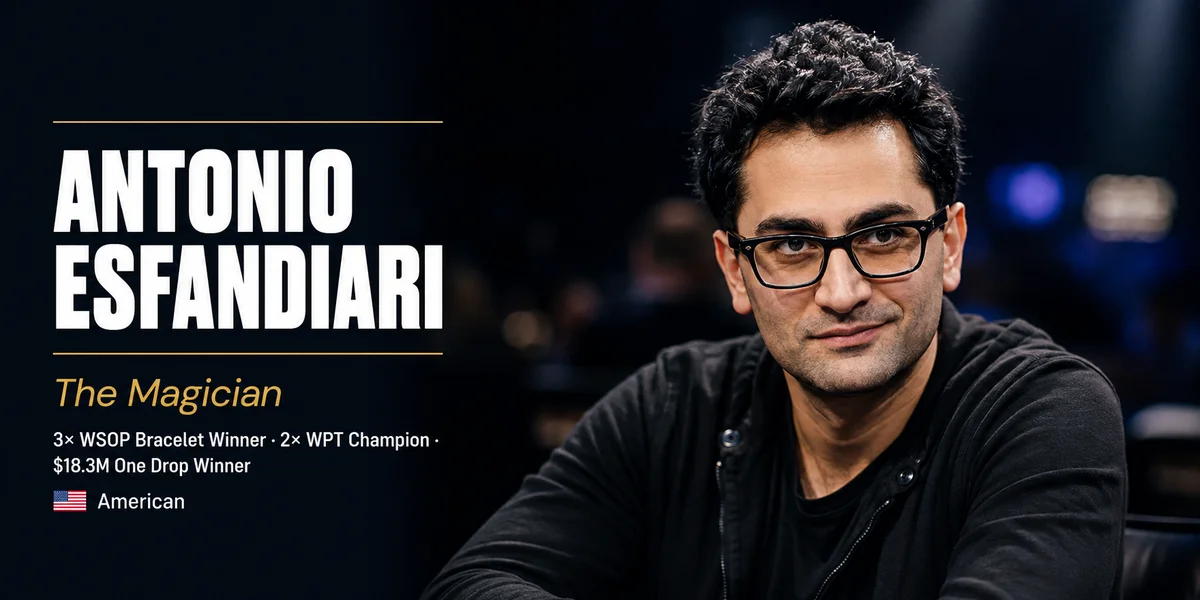 Antonio Esfandiari Net Worth and Poker Career Earnings Antonio Esfandiari, The Magician, three-time WSOP bracelet winner and two-time WPT champion