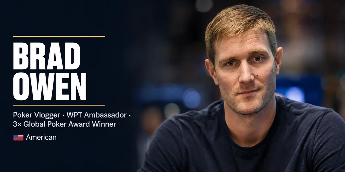 Brad Owen Net Worth and Poker Career Brad Owen poker vlogger and Lodge Card Club co-owner at a WPT event
