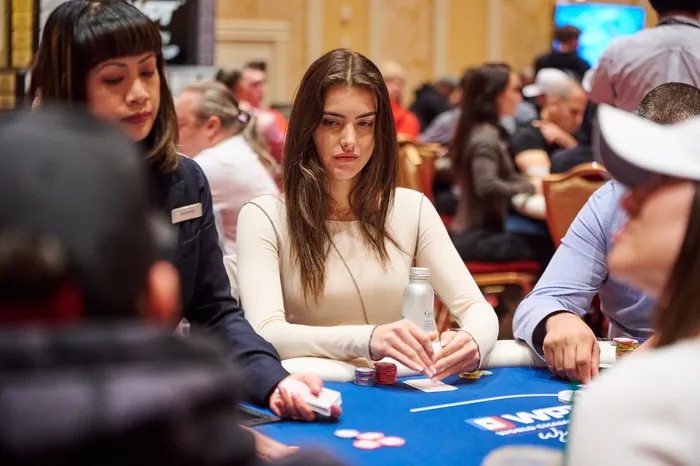 Alexandra Botez competing at a World Poker Tour event Alexandra Botez competing at a World Poker Tour event