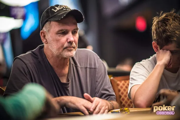 Norm Macdonald playing at the WSOP Comedian Norm Macdonald competing at a World Series of Poker tournament