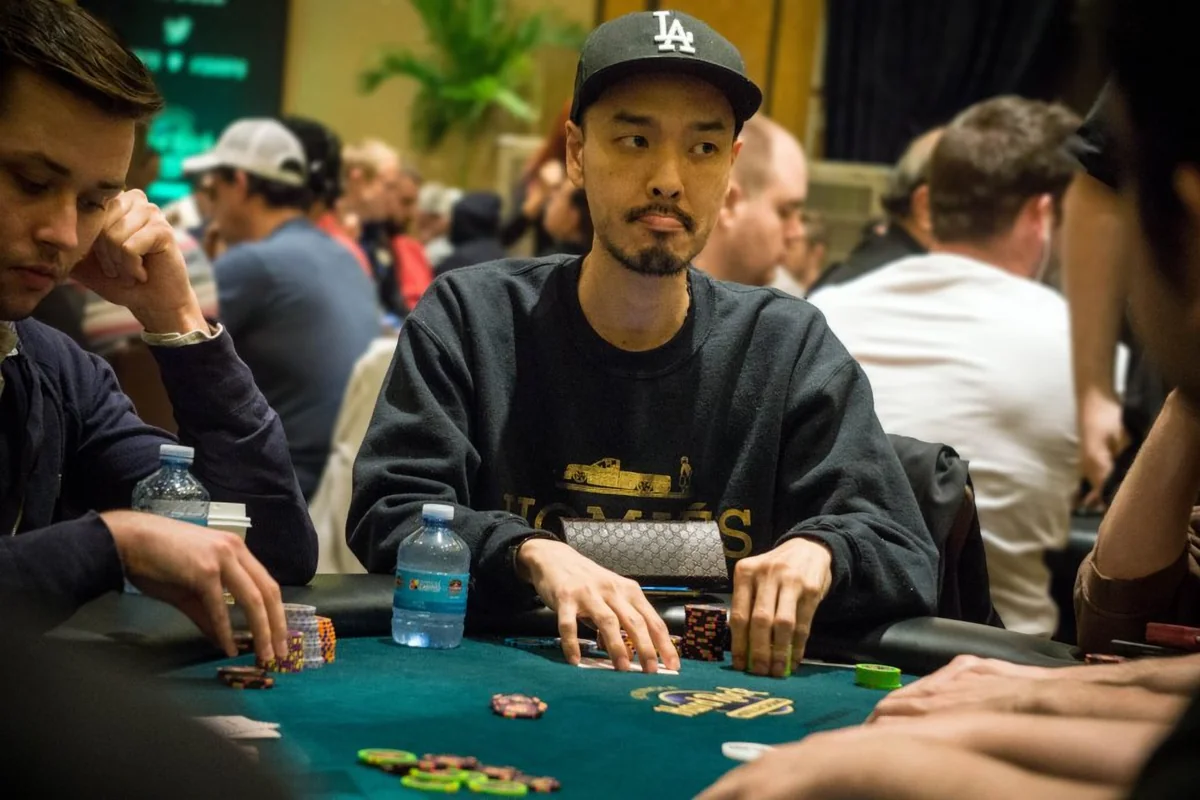 Chino Rheem in his LA cap at a live tournament