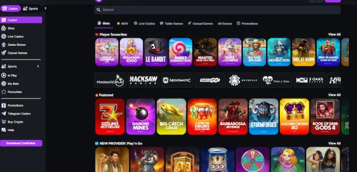 coincasino lobby