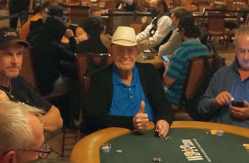 Doyle Brunson at a Las Vegas poker table in his final years