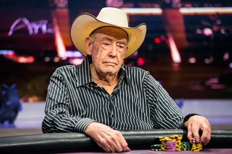 Doyle Brunson at a televised poker table late in his career