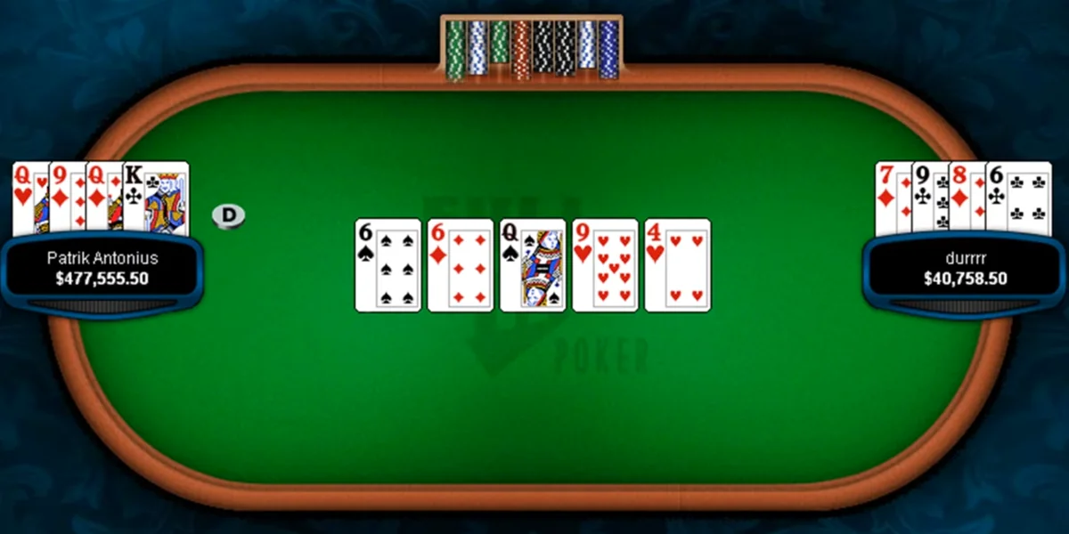 The $477,555 pot, Dwan vs Antonius, 19 June 2009 The biggest pot of the Durrrr Challenge: Patrik Antonius wins $477,555 from durrrr with queens full over sixes full on Full Tilt, 19 June 2009