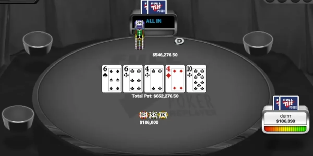 Isildur1 vs durrrr on Full Tilt, 2009 Isildur1 all in against durrrr for a $652,276 pot on Full Tilt Poker in 2009, the run that paused the Durrrr Challenge